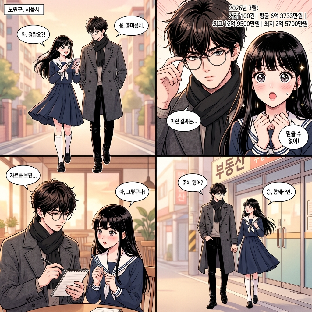 노원구 아파트 2026년 3월 실거래 — 평균 6억 3천대, 지금 사도 될까?