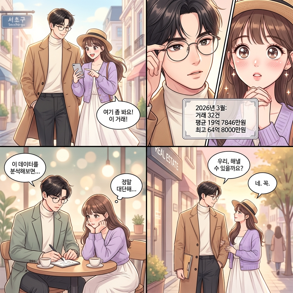 서초구 아파트 2026년 3월 실거래 — 64억 최고가에도 하락세?